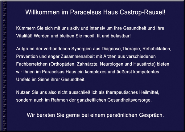 Flyerinnenseite rechts Physiotherapie im Paracelsus Haus