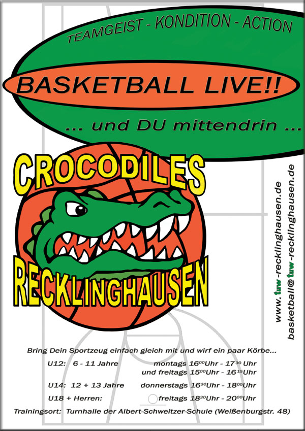Werbeplakat einer Basketballmannschaft