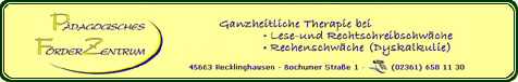 P&auml;dagogisches F&ouml;rderzentrum Recklinghausen
